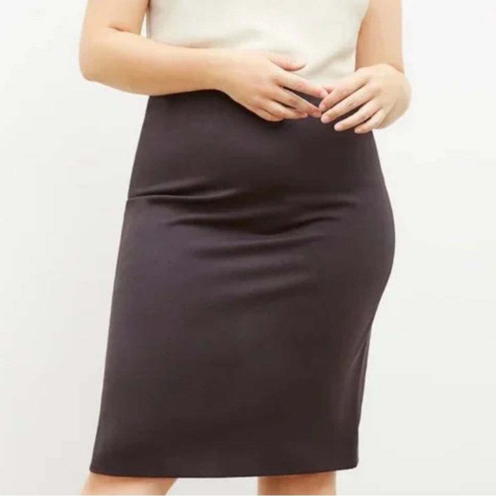 MM LaFleur Cobble Hill Wool Skirt in “Haze”